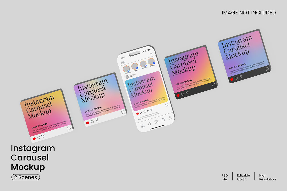 Instagram Carousel Mockup, a Packaging Mockup by Unerispace (Photo 1 of 4)