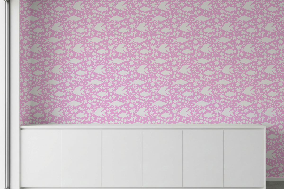 Fish & Ditsy Floral Seamless Pattern, a Pattern Graphic by Little Creative Scribbles (Photo 3 of 7)