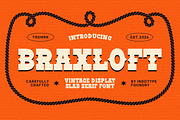 Braxloft - Vintage Slab Serif, a Slab Serif Font by Indotype Foundry (Thumbnail 1 of 10)