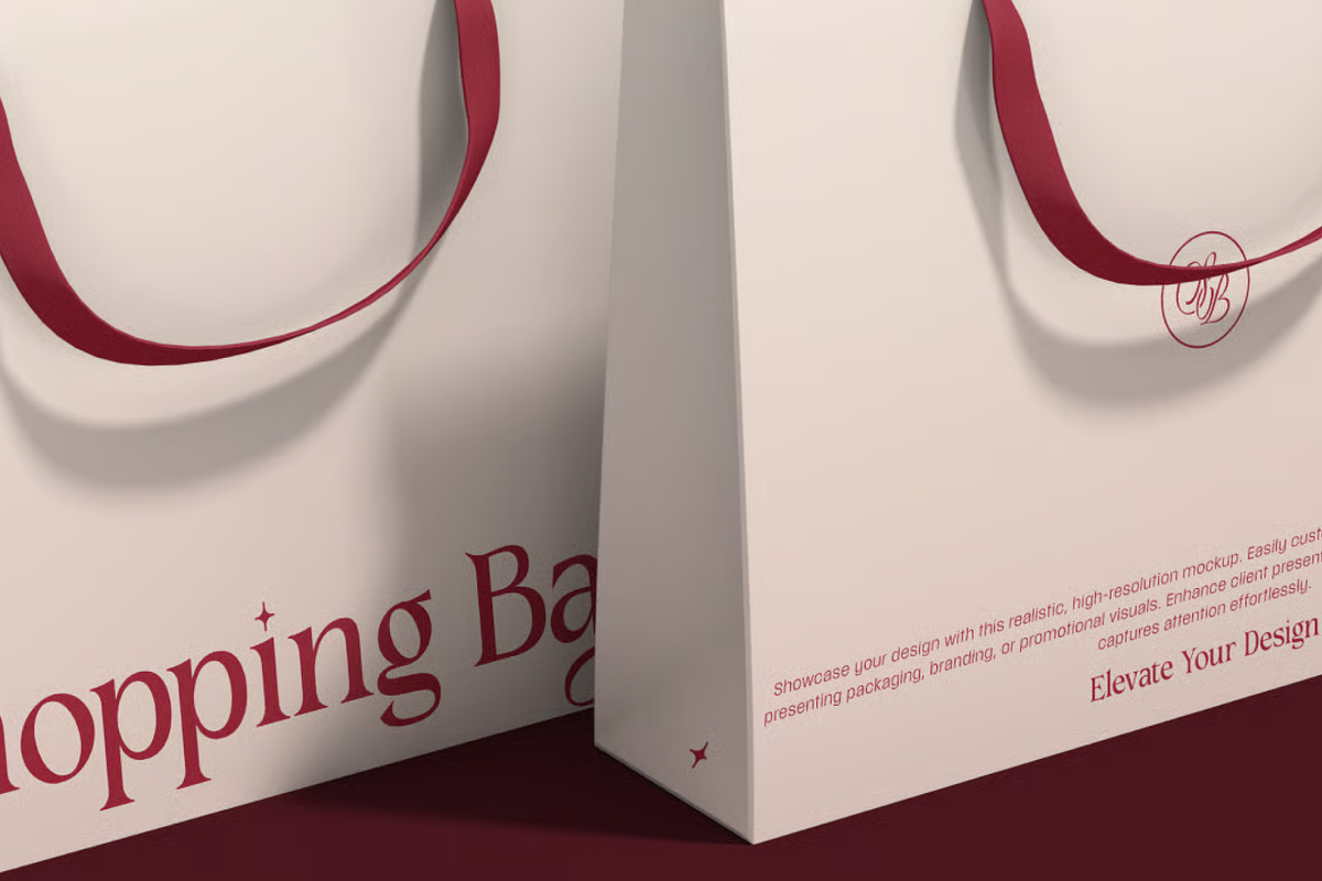 Luxury Shopping Bag Mockup, a Product Mockup by graphicsauce (Photo 2 of 4)