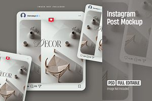 Instagram Post Mockup, an Advertising Mockup by iHemalaya