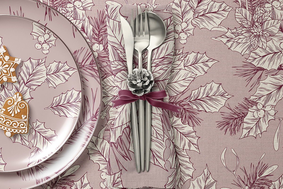 CHRISTMAS TOILE DE JOUY, a Pattern Graphic by Tanya Vollar (Photo 10 of 11)