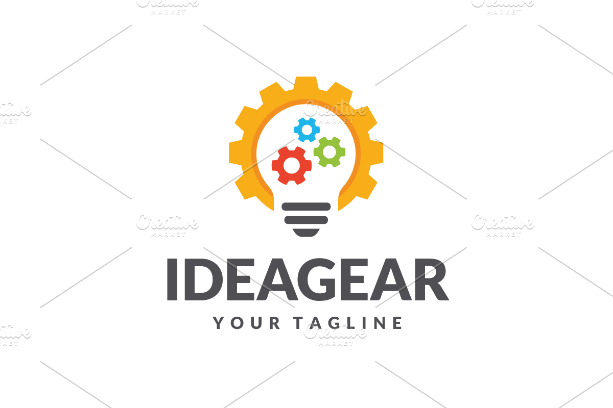 Idea Gear Light Bulb Logo Design, a Branding & Logo Template by yopie (Photo 1 of 3)