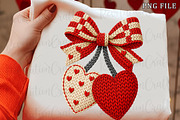Faux Crochet Valentines Cherry Png, an Illustration by OK Design (Thumbnail 1 of 6)