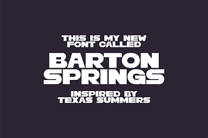 Barton Springs Hand Drawn Font