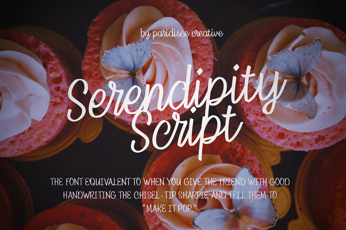 Serendipity Script Calligraphy Font, a Script Font by Paridisce Creative (Photo 3 of 8)