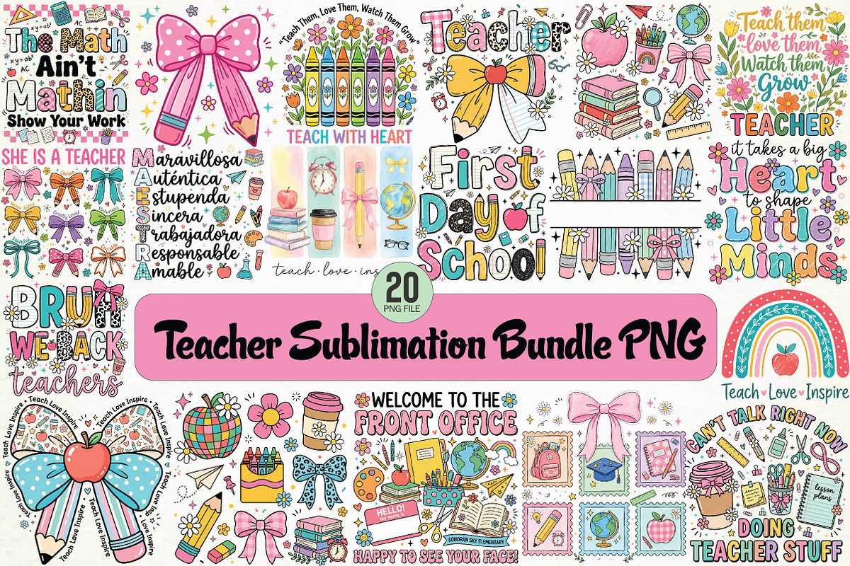 Retro Back To School Sublimation Bun, a Seasonal Illustration by DreamPrint404 (Photo 1 of 6)