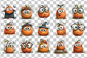 Whimsical Quirky Pumpkins PNG, an Animal Illustration by Nicolle's Colorful Art (Thumbnail 3 of 5)