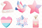 Pastel Christmas Clipart, an Illustration by Black Bird Studio (Thumbnail 5 of 6)