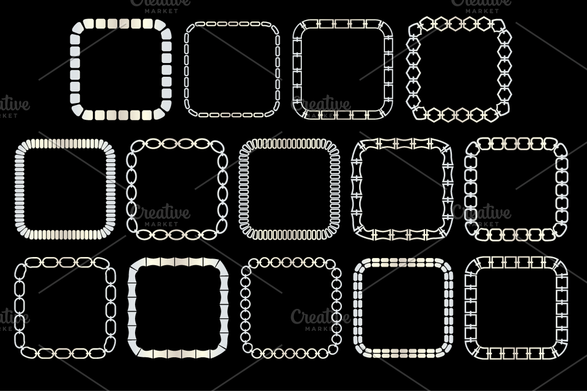 Mod Metallic Frames & Borders, a Graphic by Melissa Held Designs ...