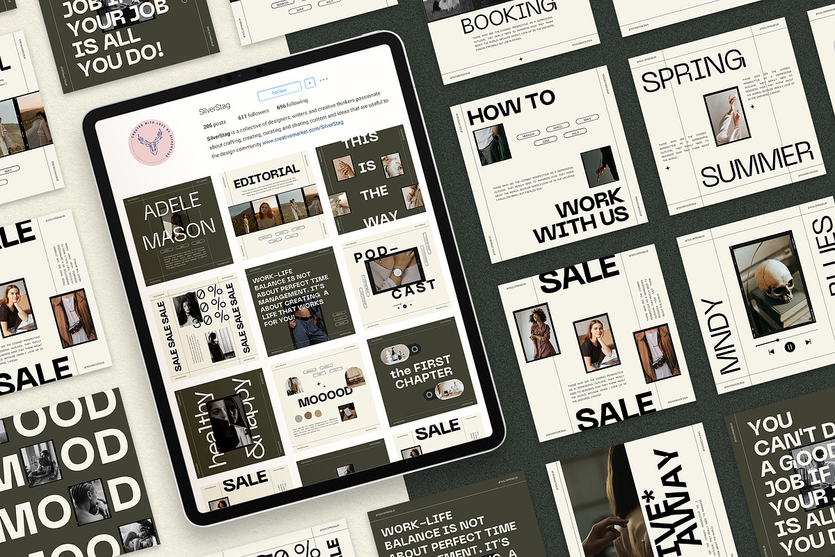 Grace - Aesthetic Social Media Pack, a Social Media Template by SilverStag Type Foundry (Photo 11 of 38)