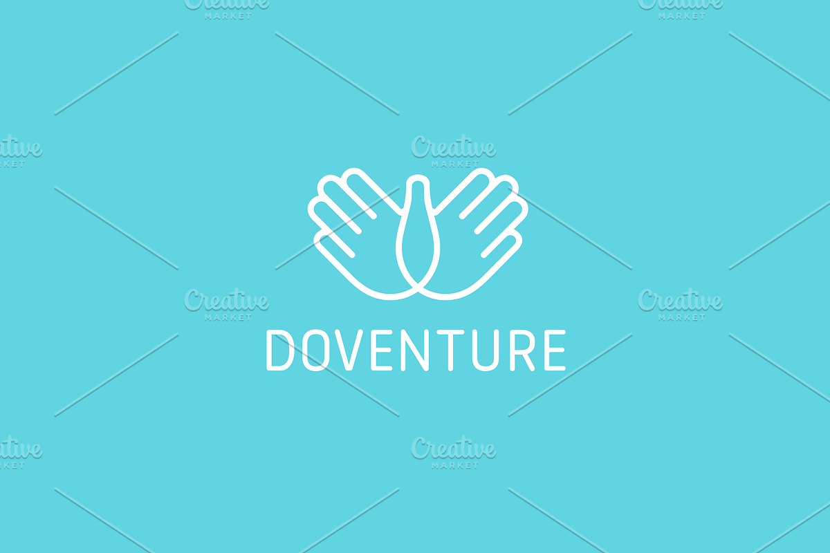 Dove with two hands logo template, a Branding & Logo Template by MindMuse (Photo 1 of 2)