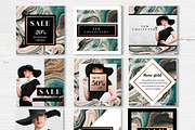 Marble instagram templates, a Social Media Template by annago (Thumbnail 1 of 2)