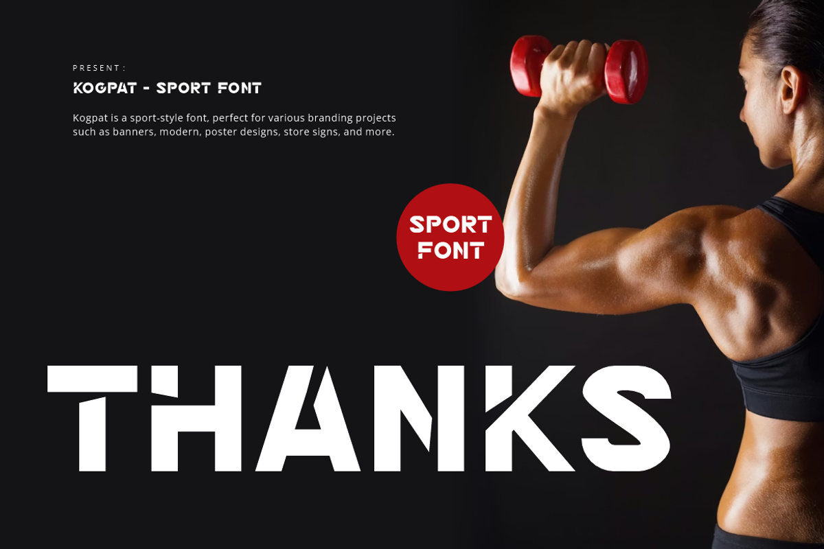 Kogpat - Sport Stencil Font, a Sans Serif Font by Iqsiart Studio (Photo 8 of 8)