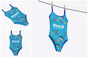 Beach Swimsuit Mockup, a Shirt Mockup by Unerispace (Thumbnail 1 of 5)