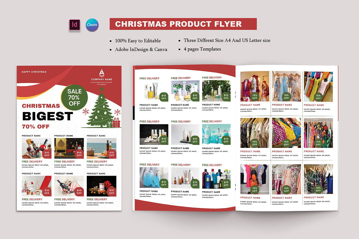 Christmas Products Flyer Template, a Flyer Template by Design Zone (Photo 1 of 6)