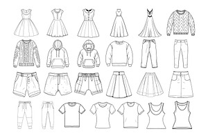 50 Clothes Procreate Stamps Brushes