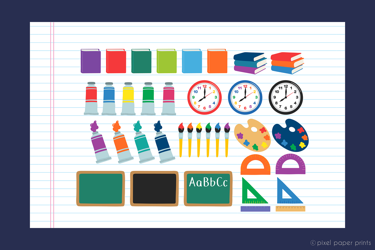 Cute Little School, an Illustration by PixelPaperPrints (Photo 7 of 9)