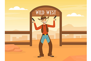 Wild West Concept, Cowboy Standing