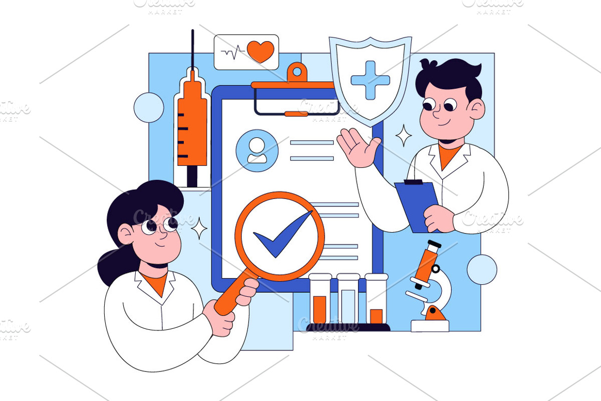 10 Medical Anamnesis Consultation, a Healthcare Illustration by denayunebgt (Photo 4 of 4)