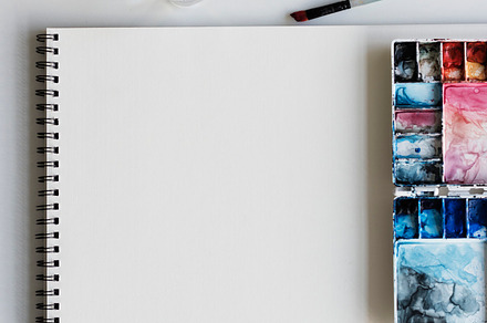 Painting palette sketchbook  png featuring png, layer, and mockup for mockup, an Arts & Entertainment Photo by rawpixel