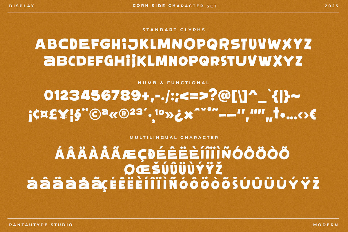 Corn Side Display Modern Font, a Slab Serif Font by RantautypeStudio (Photo 13 of 13)