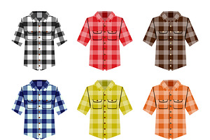 Hipster Lumberjack Shirt Vector