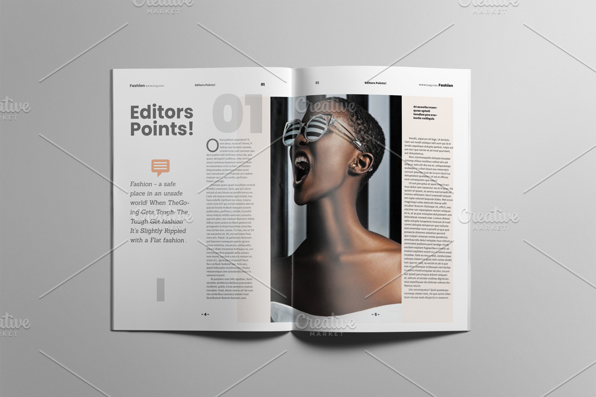 The Best Fashion Magazne Layout, a Magazine Template by Swayang (Photo 4 of 23)