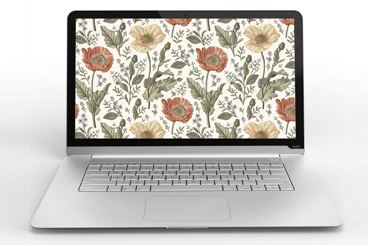 Seamless Set Flowers Poppy Poppies, a Pattern Graphic by Vintage (Photo 11 of 11)
