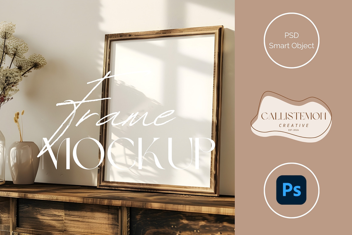 Rustic Frame Mockup 4x5 | FR-RU-001, a Household Mockup by Callistemon Creative (Photo 7 of 8)