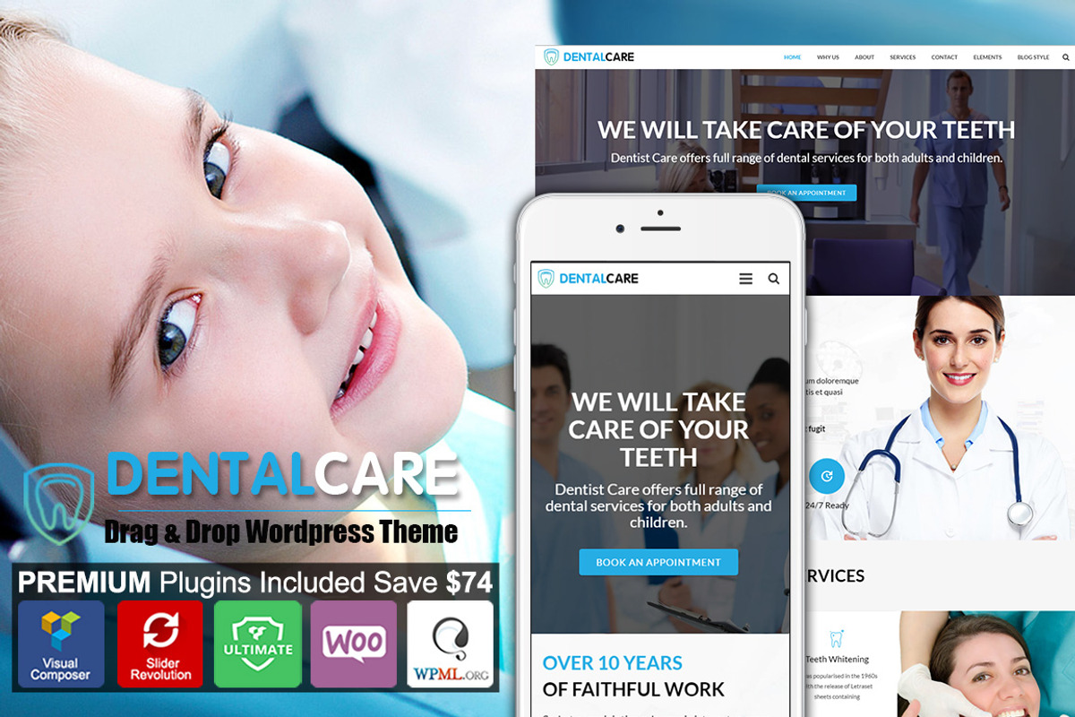 Dental - Dentist & Business Theme, a WordPress Template by Cherry Wordpress Theme (Photo 1 of 5)