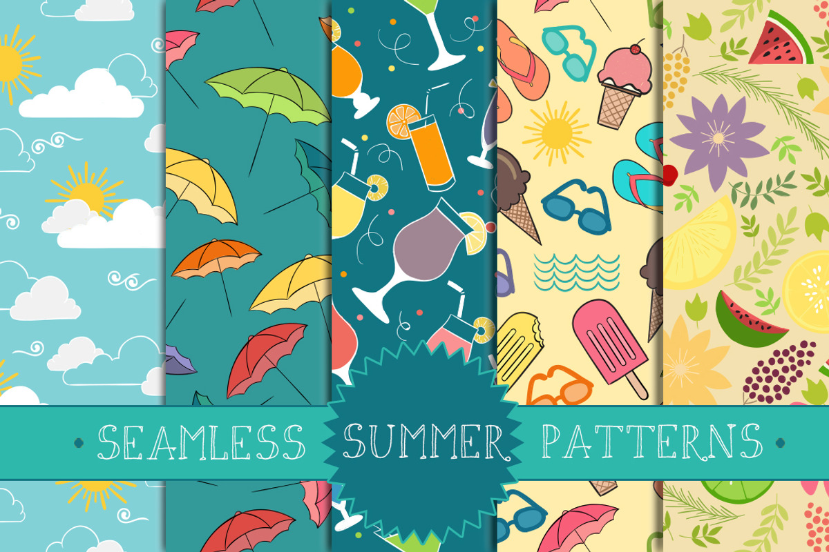 Seamless Summer Patterns Vector, a Pattern Graphic by wowpatterns (Photo 1 of 5)