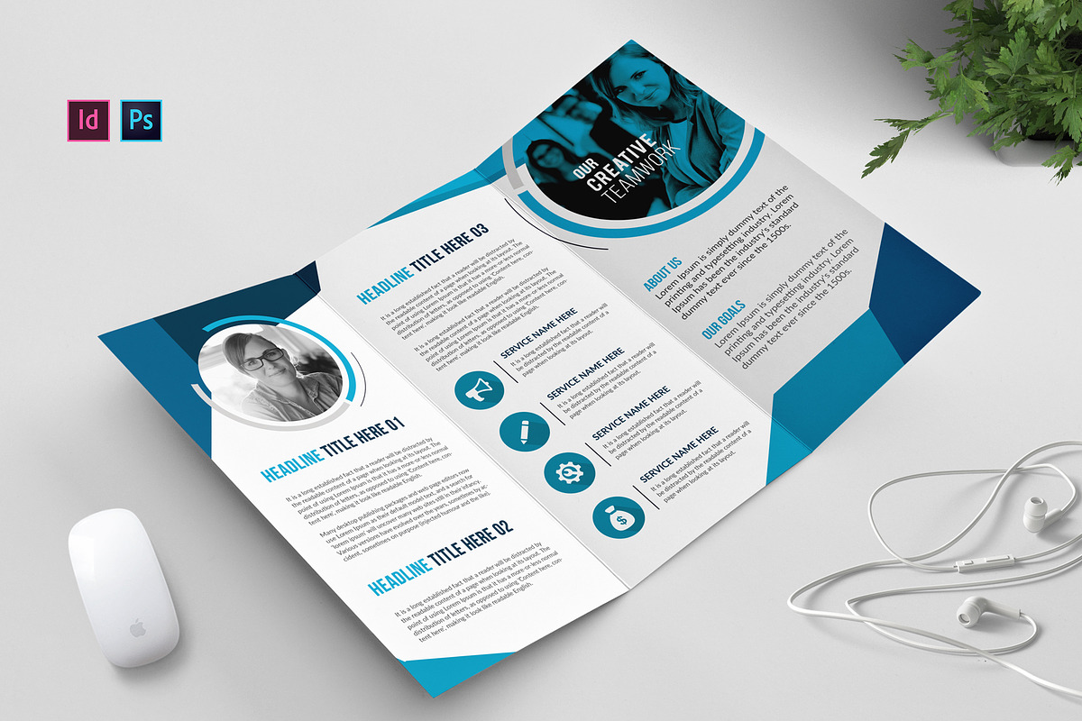 Multipurpose Trifold Brochure, a Brochure Template by Brochure-Market (Photo 1 of 5)