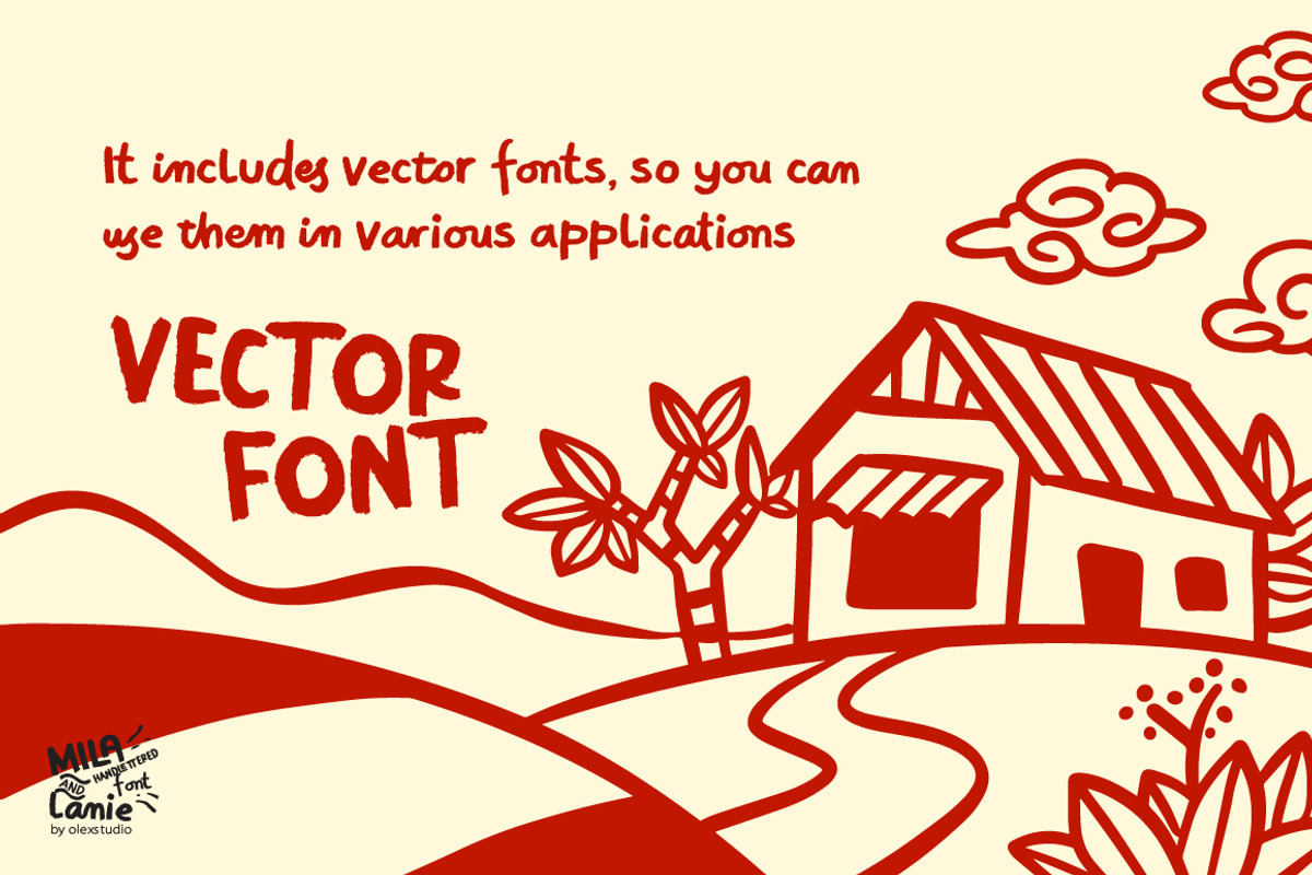 Mila and Lanie - Handlettered, a Handwritten Font by Olexstudio (Photo 3 of 7)