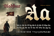 Bladfour - Epic Blackletter Typeface, a Blackletter Font by Burntilldead (Thumbnail 2 of 11)