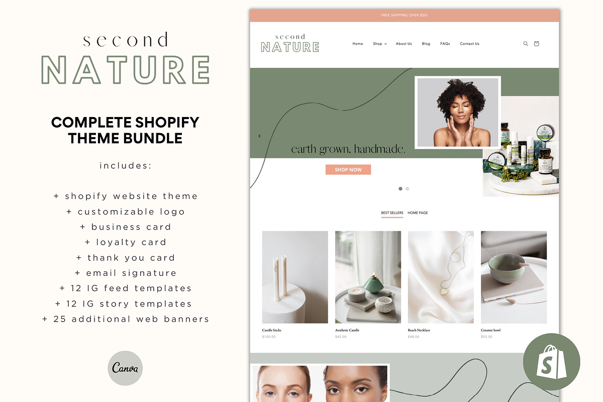 Shopify Theme Bundle | Second Nature, a Templates & Theme by Easy Website Themes (Photo 1 of 10)