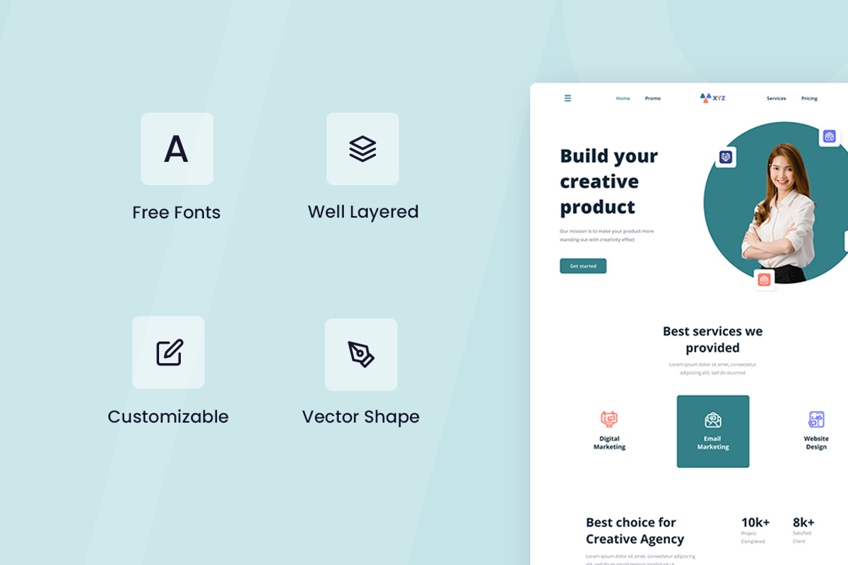 Creative Agency Web Design, a Websites & App Template by INSPR STD (Photo 3 of 6)