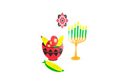 Festive Kwanzaa & Hanukkah Icon Set, an Object Graphic by yasushie (Thumbnail 8 of 16)