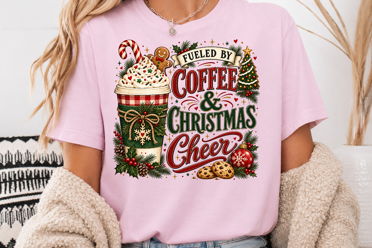 Fueled By Coffee & Christmas Cheer, a Seasonal Illustration by Rose Art (Photo 3 of 4)