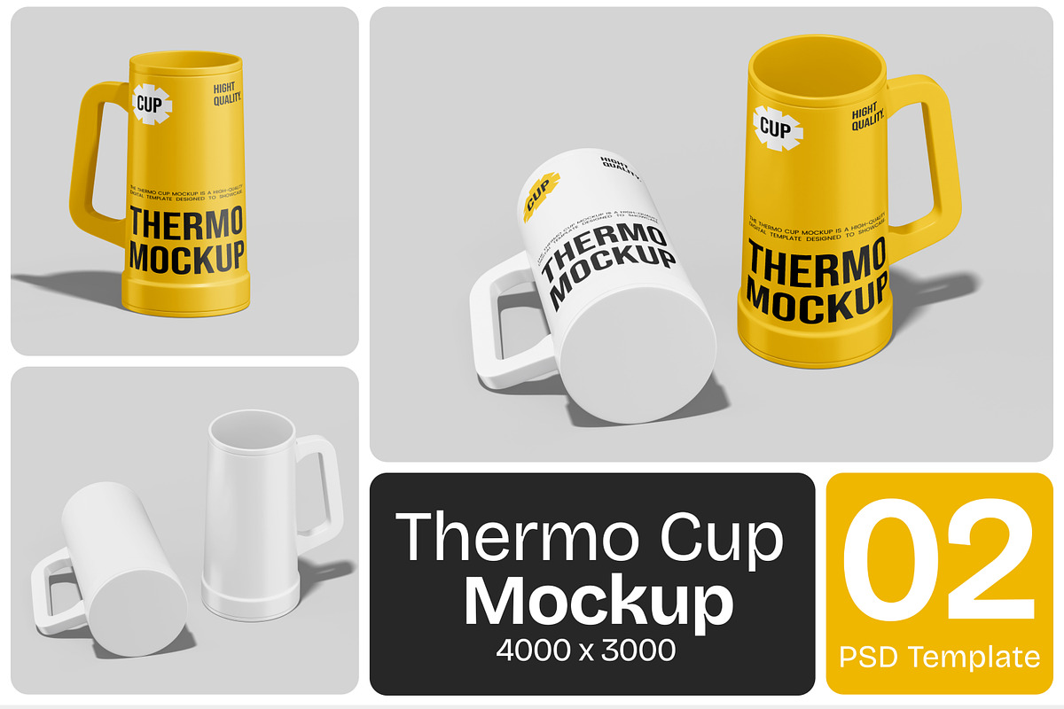 Thermo Cup Mockup, a Household Mockup by Permadi Creative (Photo 1 of 3)