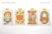 Groovy Hippie Collection, a Background Graphic by Martyshova (Thumbnail 8 of 16)