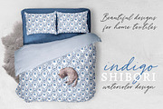 Indigo Shibori Patterns, a Pattern Graphic by Laura Camoe (Thumbnail 3 of 8)