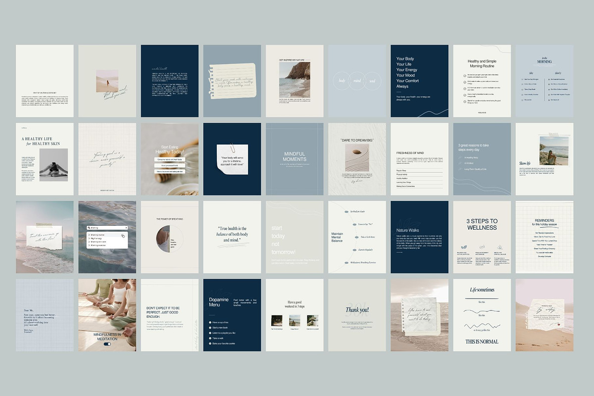 Wellness Instagram Templates, a Social Media Template by Mia Branding Studio (Photo 4 of 6)