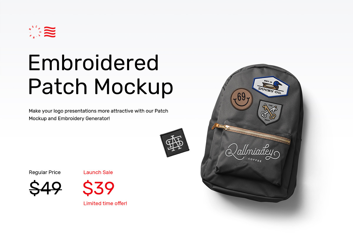 Patch Mockups + Embroidery Generator, a Hoody Mockup by Mr.Mockup™ (Photo 2 of 12)