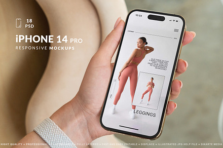 iPhone 14 Pro Screen MockUps, an iPhone Mockup by Dikarte.Store