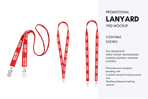Lanyard Mockup Bundle