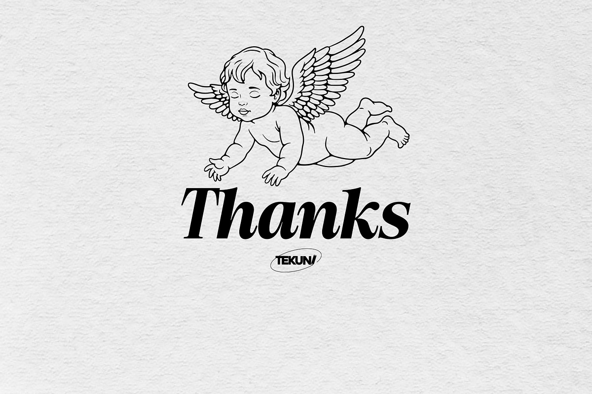 Baby Angel Line Art Bundle, an Illustration by Tekuni (Photo 11 of 11)