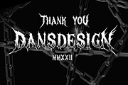 SURVIVOR METAL FONT, a Blackletter Font by dansdesign (Thumbnail 7 of 7)