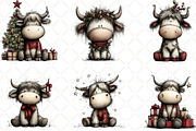 Christmas Highland Cow Clipart, an Illustration by Black Bird Studio (Thumbnail 4 of 6)