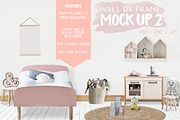 Kids Room Wall/Frame Mock Up 2, a Print Template by Whimsicality (Thumbnail 1 of 7)